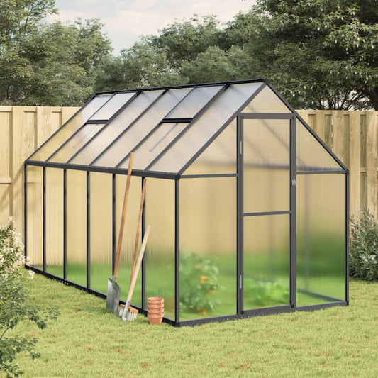 Howard Greenhouse with Base Frame Anthracite 334x169x195 cm Aluminium