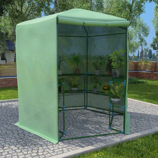 Rick Portable Plant House with Shelves Steel 227x223 cm