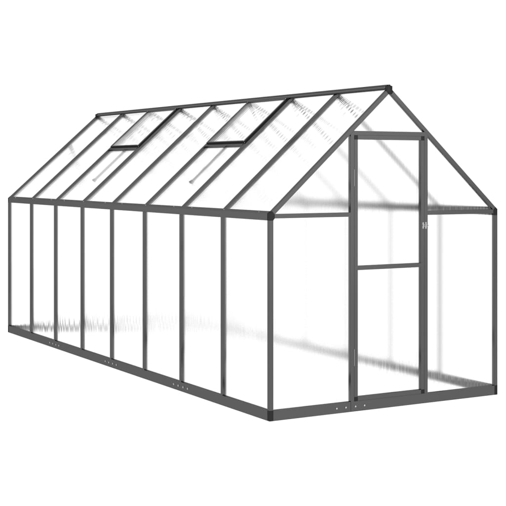 Howard Greenhouse with Base Frame Anthracite 445x169x195 cm Aluminium