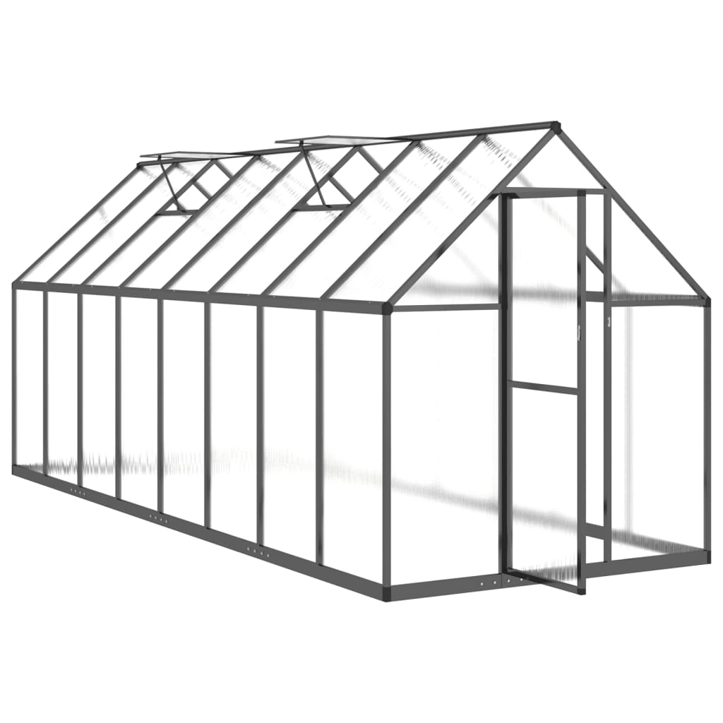 Howard Greenhouse with Base Frame Anthracite 445x169x195 cm Aluminium