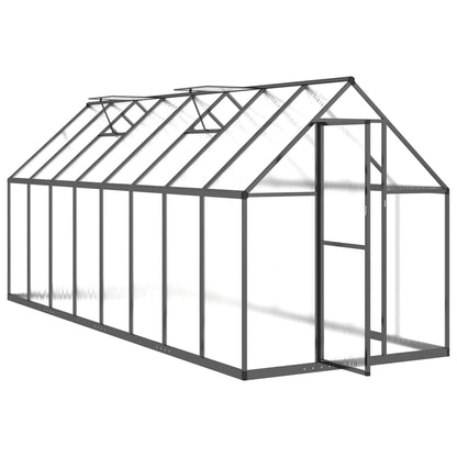 Howard Greenhouse with Base Frame Anthracite 445x169x195 cm Aluminium