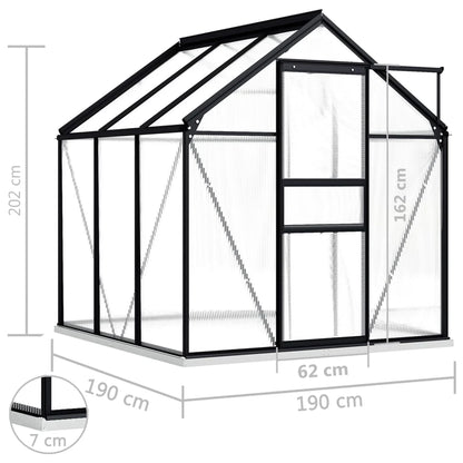 Margot Greenhouse with Base Frame Anthracite Aluminium 3.61 m²